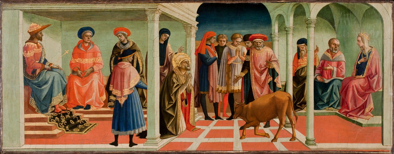 Um milagre de São Silvestre, de 1450 de Francesco di Stefano Pesellino
