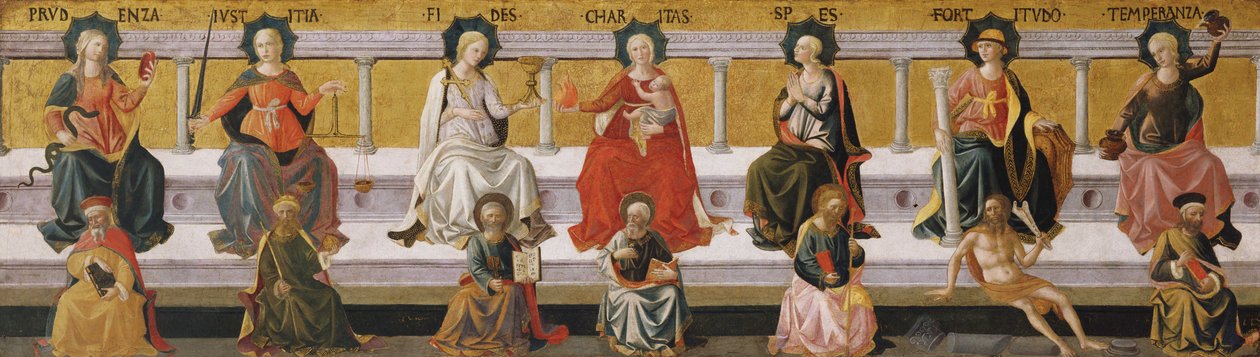 As Sete Virtudes, c. 1450 de Francesco di Stefano Pesellino