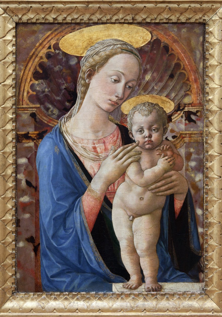 A Virgem e a Criança, Pintura de Francesco di Stefano, conhecido como Pesellino (ca. 1422-1457). Fotografia, KIM Youngtae, Lyon, Musee des Beaux Arts de Lyon. de Francesco di Stefano Pesellino
