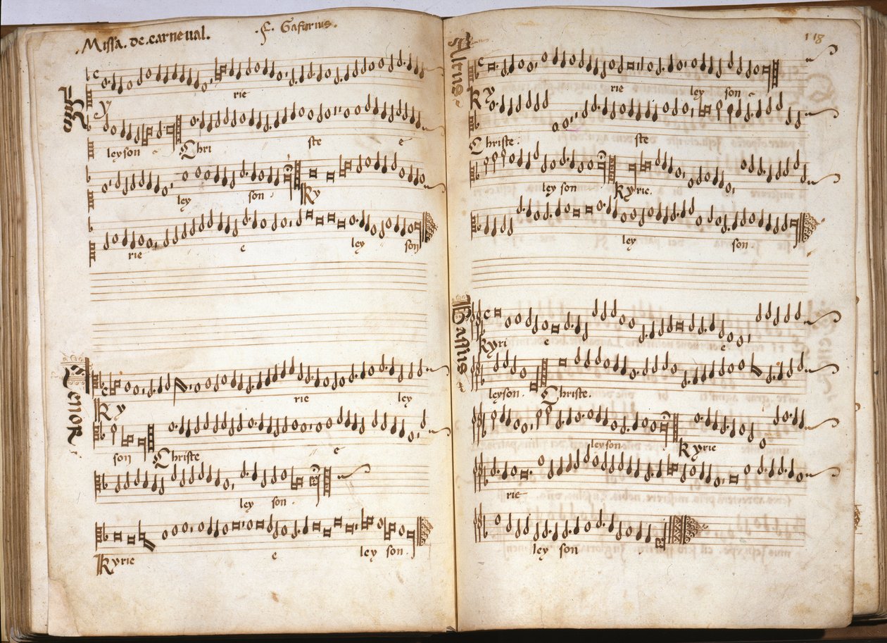 Missa de Carnaval em "Liber Capella" de Franchini (Franchino) Gaffurio (Franchinus Gaffurius) (1451-1522). Vol. III de Franchini Gaffurio
