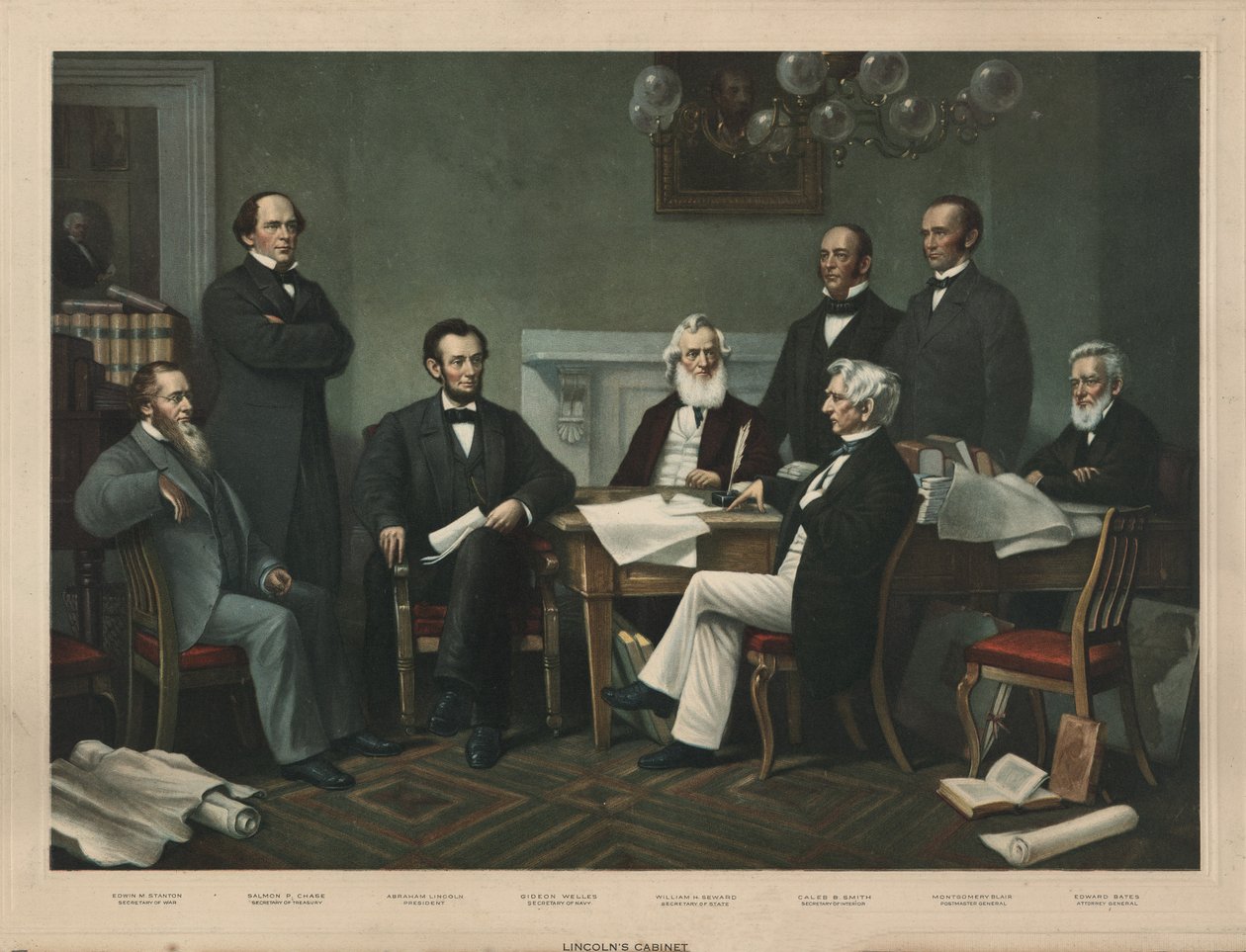 Lincolns gabinete, pub. 1865 de Francis Bicknell Carpenter