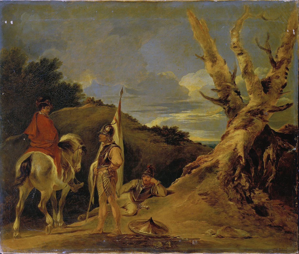 Paisagem com soldados de Francis Bourgeois