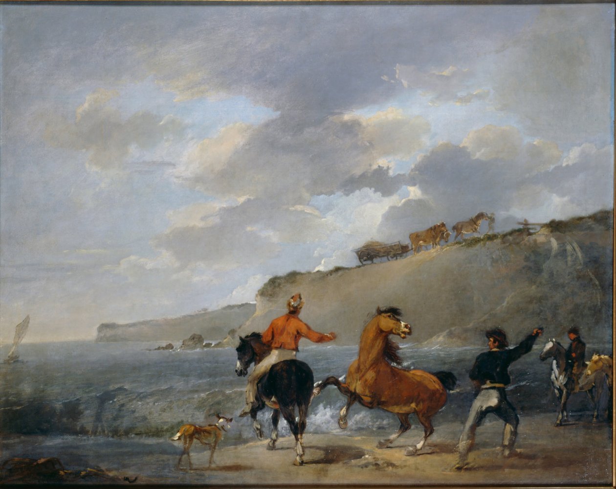 Costa do mar com cavalo de criação de Francis Bourgeois