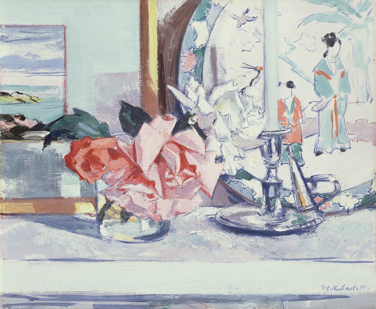 Uma natureza morta - rosas (Iona) de Francis Campbell Boileau Cadell