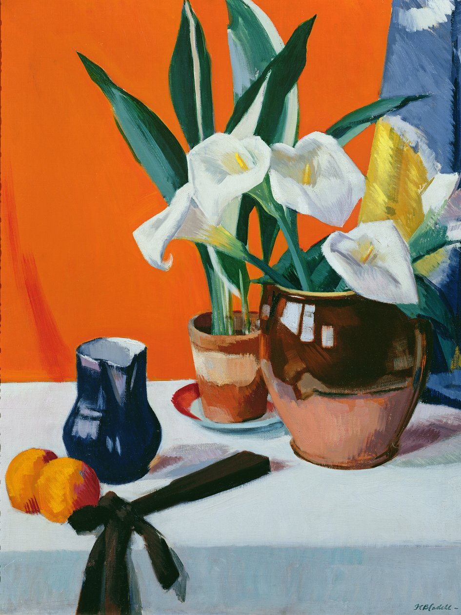 Lírios arum de Francis Campbell Boileau Cadell