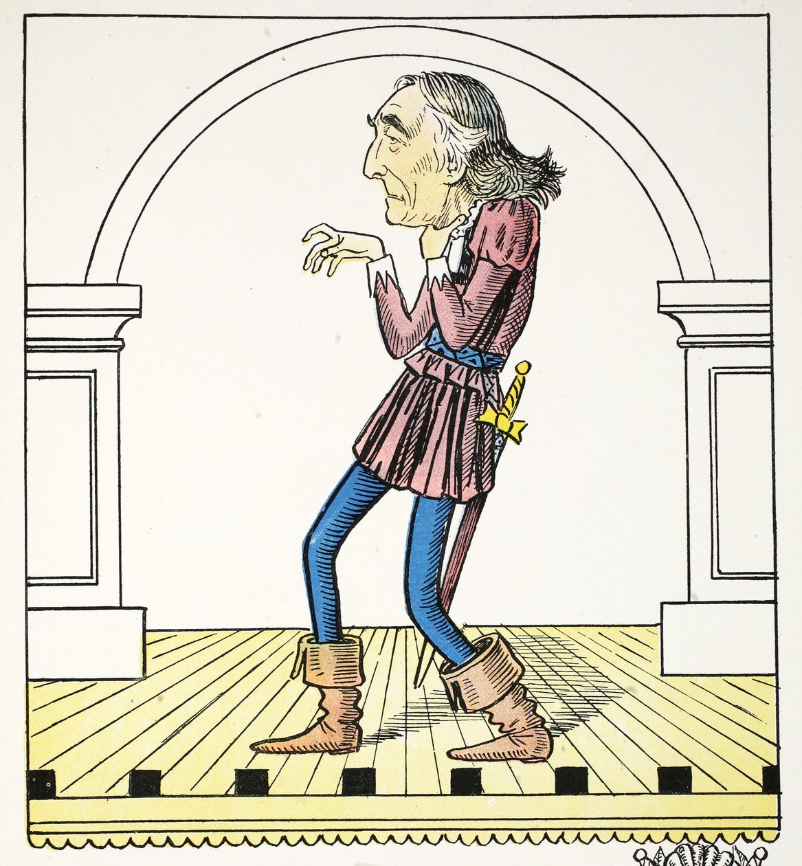 Eu Arte, ilustração do alfabeto de Struwwelpeter, verso por Harold Begbie (1871-1929) de Francis Carruthers Gould