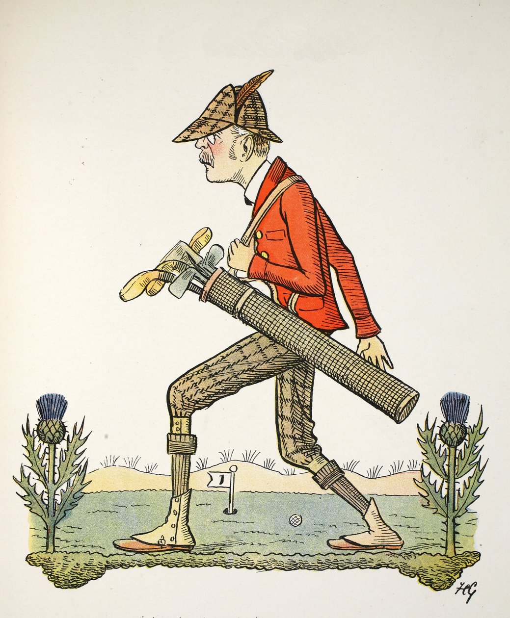 O artigo indefinido, ilustração do alfabeto de Struwwelpeter, verso por Harold Begbie (1871-1929) de Francis Carruthers Gould