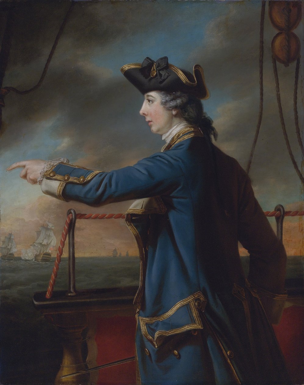 Edward Knowles (1742-1762), capitão do HMS Peregrine de Francis Cotes