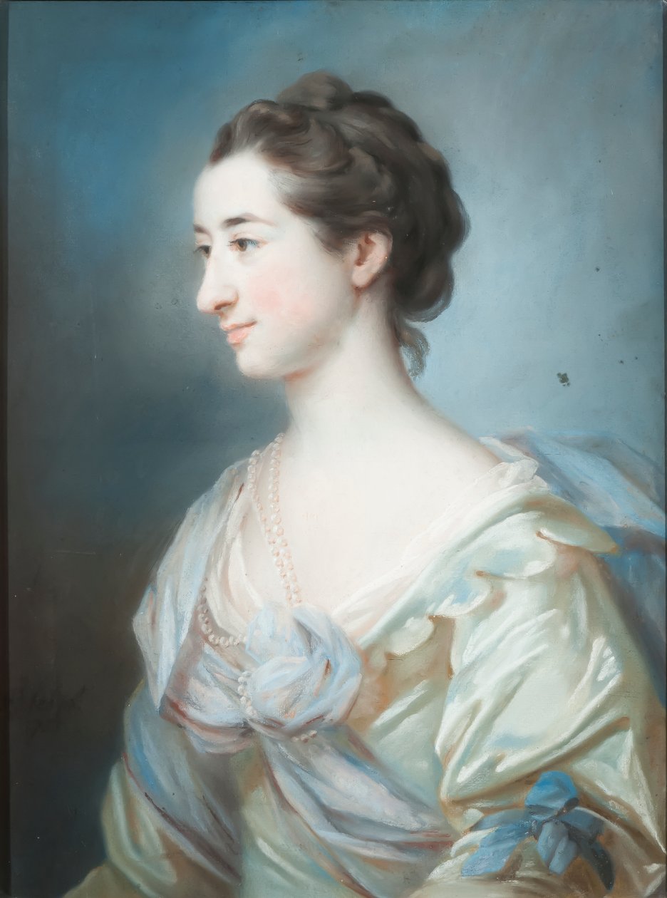 Retrato de Elizabeth Thornton, 1755 (pastel sobre papel) de Francis Cotes