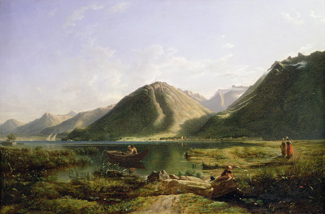 Fim do Lago Genebra, 1835 de Francis Danby