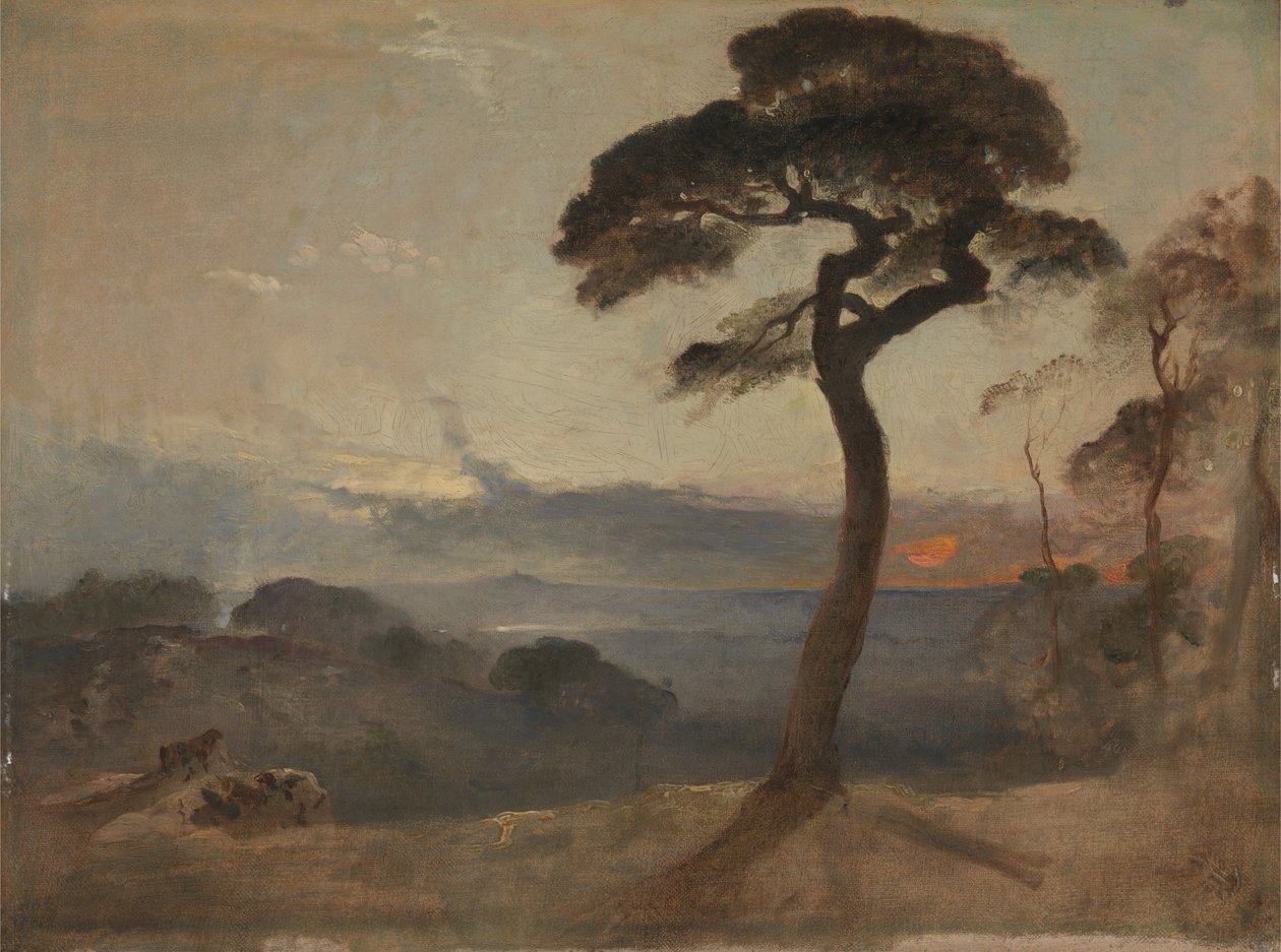 Hampstead Heath, pôr do sol de Francis Danby