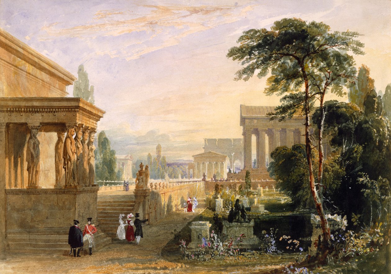 O Grande Cemitério Nacional Proposto, 1830 de Francis Goodwin