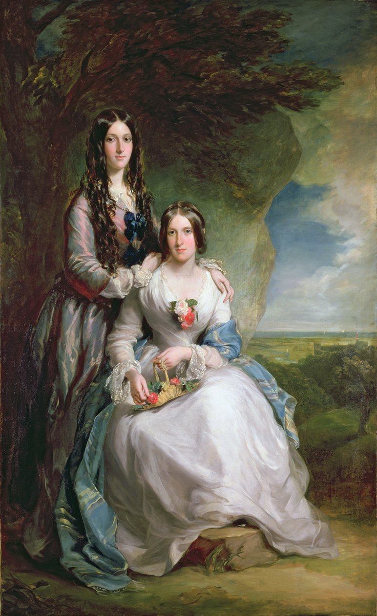 Senhora Adeliza Manners e Lady Mary Foley, 1848 de Francis Grant