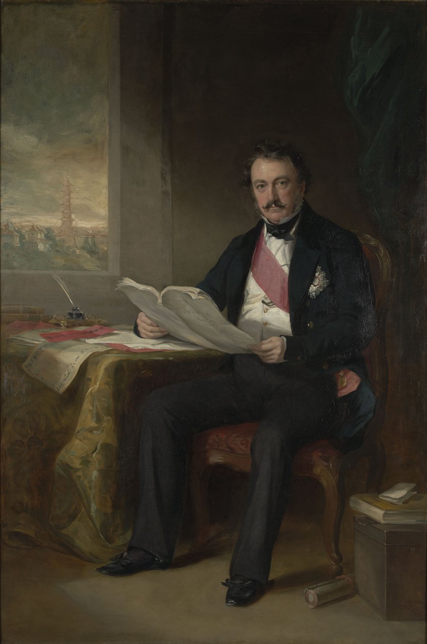 Retrato de Sir Henry Pottinger, 1º Baronete, Governador de Hong Kong (1789-1856) de Francis Grant