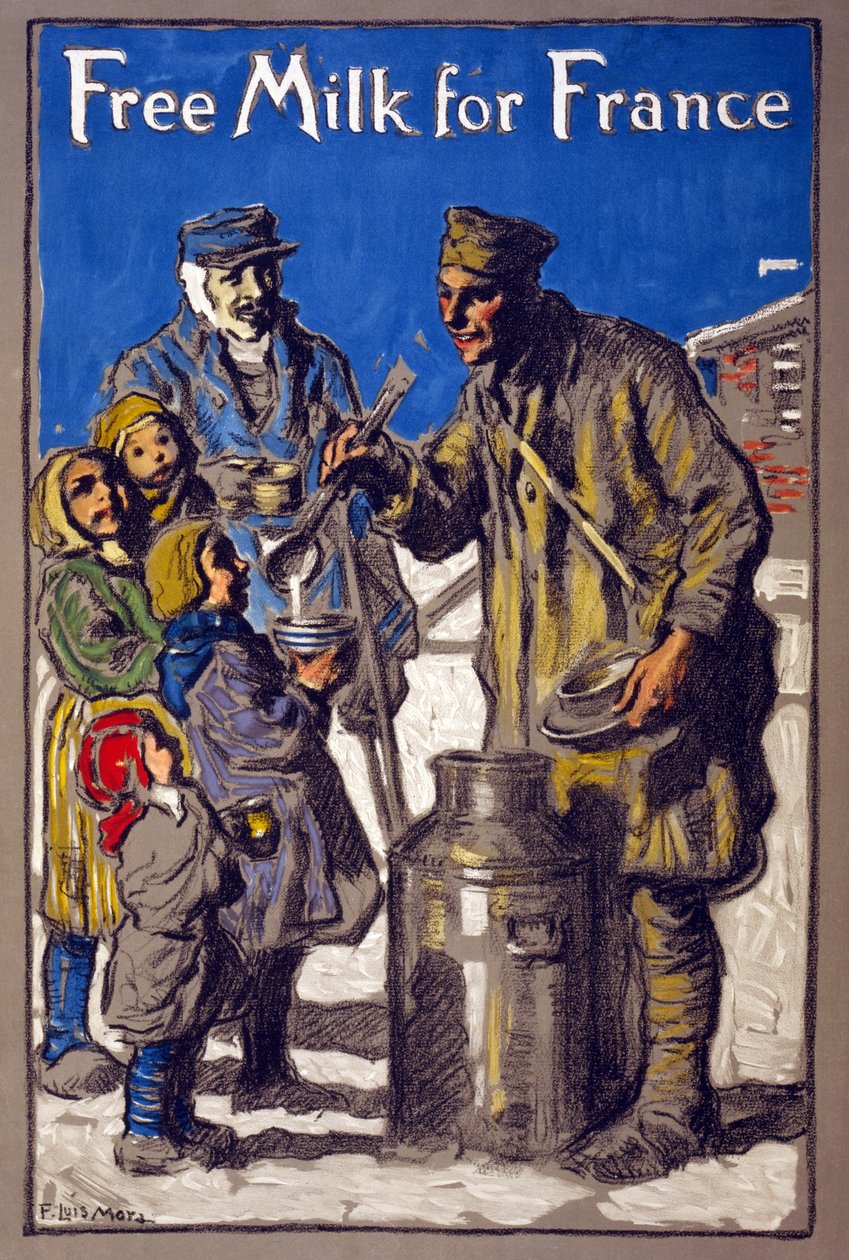 Leite Livre para a França, 1918 de Francis Luis Mora