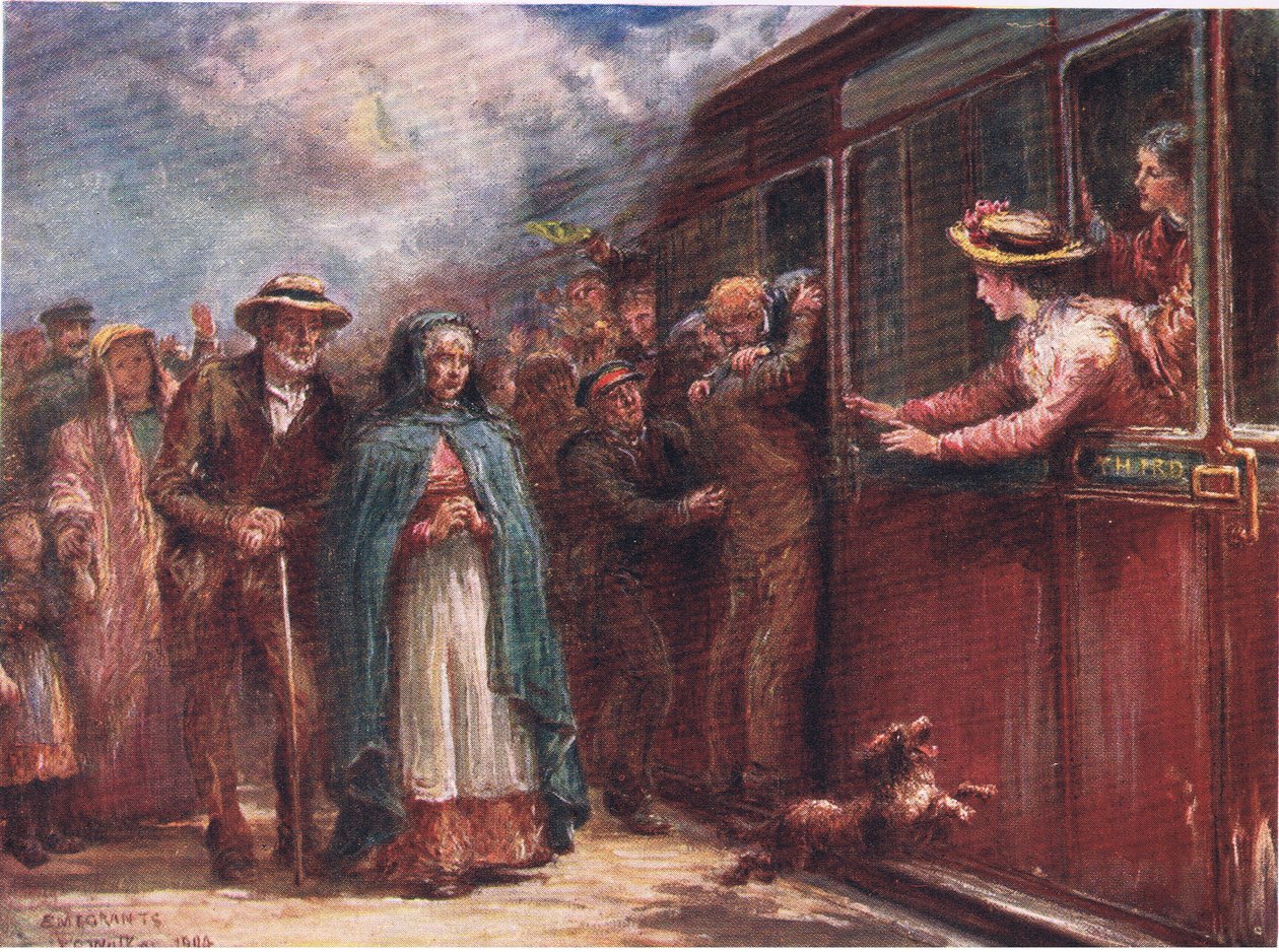 Para a América, de Peeps at Many Lands: Ireland publicado por Adams & Charles, 1909 de Francis S. Walker