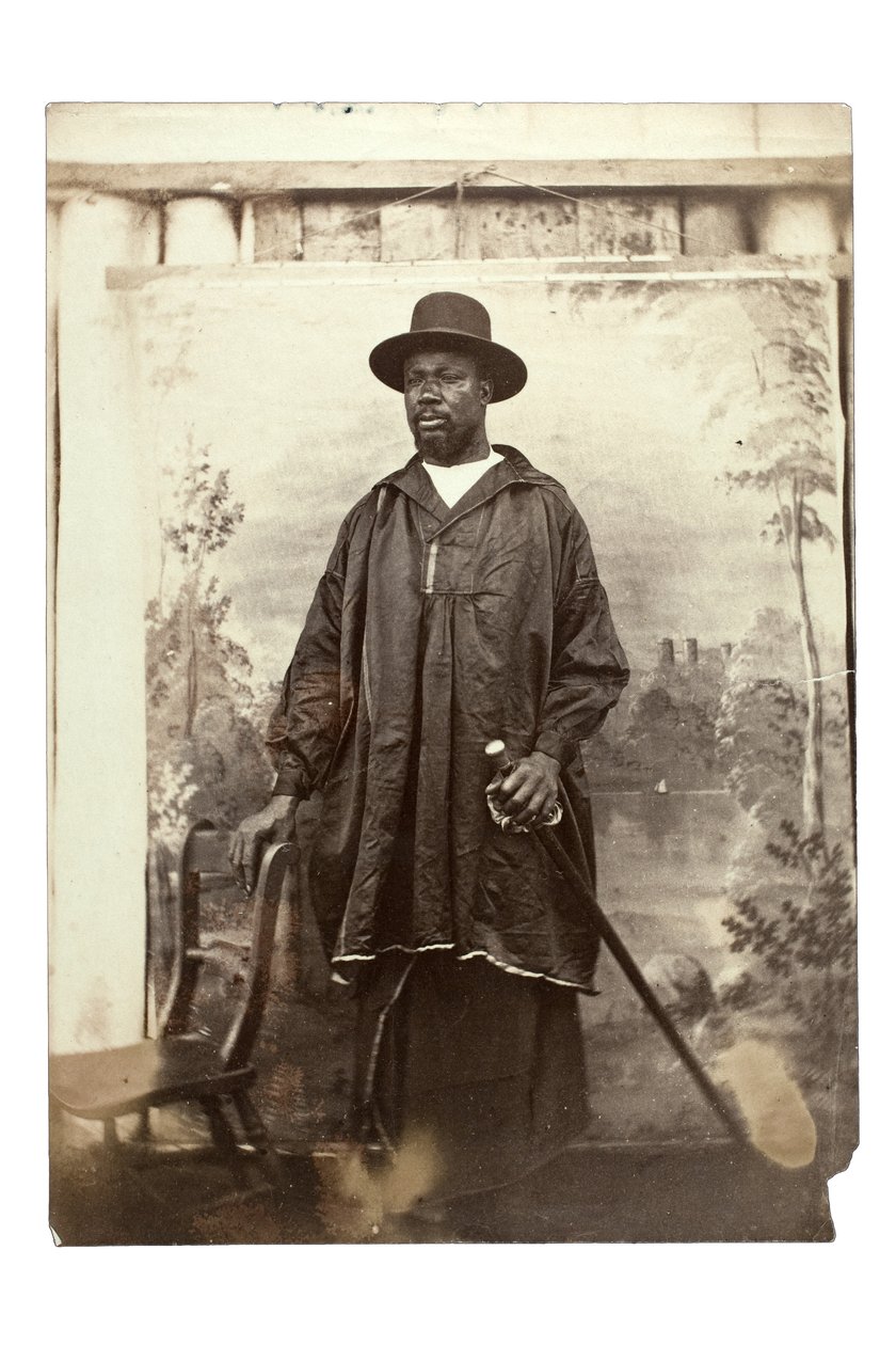 King of Brass, Nigéria, c.1875 (impressão albumen) de Francis W. Joaque