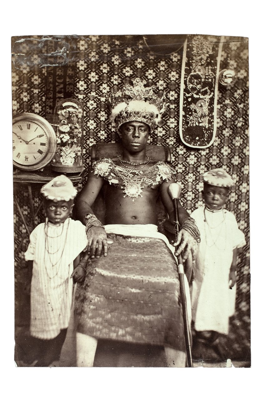 Rei de Calabar, Nigéria, c.1870 (impressão de albume) de Francis W. Joaque