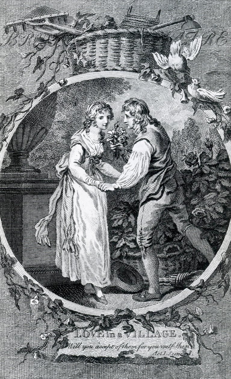 Amor em uma aldeia, 1791 de Francis Wheatley