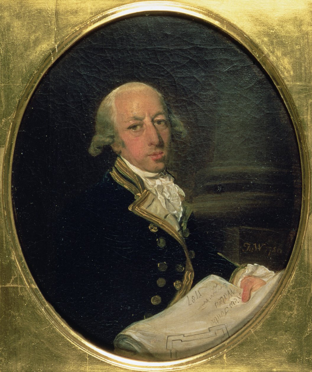Retrato de Arthur Phillip (1738-1814), Comandante da Primeira Frota em 1788, fundador e primeiro governador de Nova Gales do Sul, 1787 de Francis Wheatley