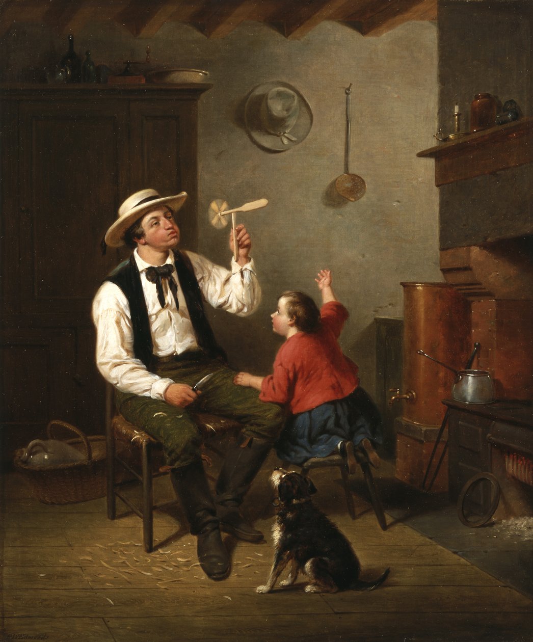O moinho de vento, 1858 de Francis William Edmonds