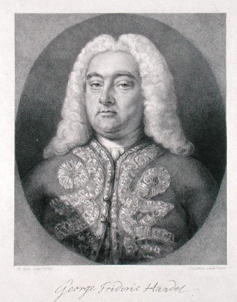 George Frederick Handel (1685-1759) gravada por Frederick Christian Lewis I (1779-1856) 1828 (gravura) de Francis (after) Kyte