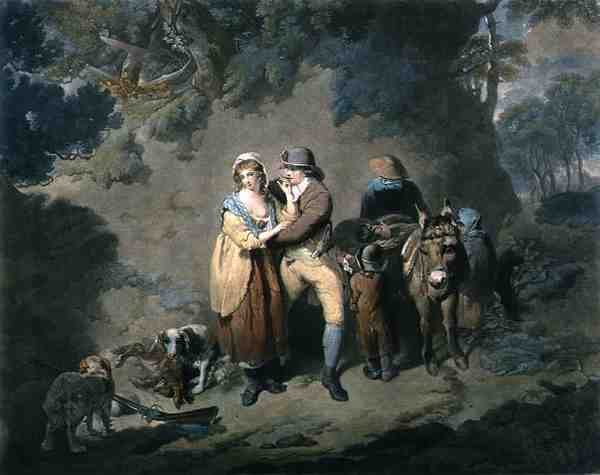 The Amorous Sportsman, gravado por Charles Hodges (1764-1837), pub. por J.R. Smith de Francis (after) Wheatley