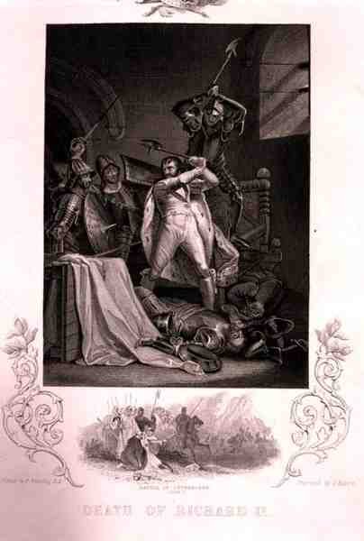 A Morte de Ricardo II, da peça de William Shakespeare (1564-1616) gravada por J. Rogers (gravura) de Francis (after) Wheatley