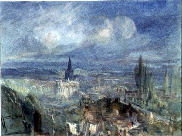 Vista da cidade de Bridgewater, Somerset de Francis Abel William Taylor Armstrong