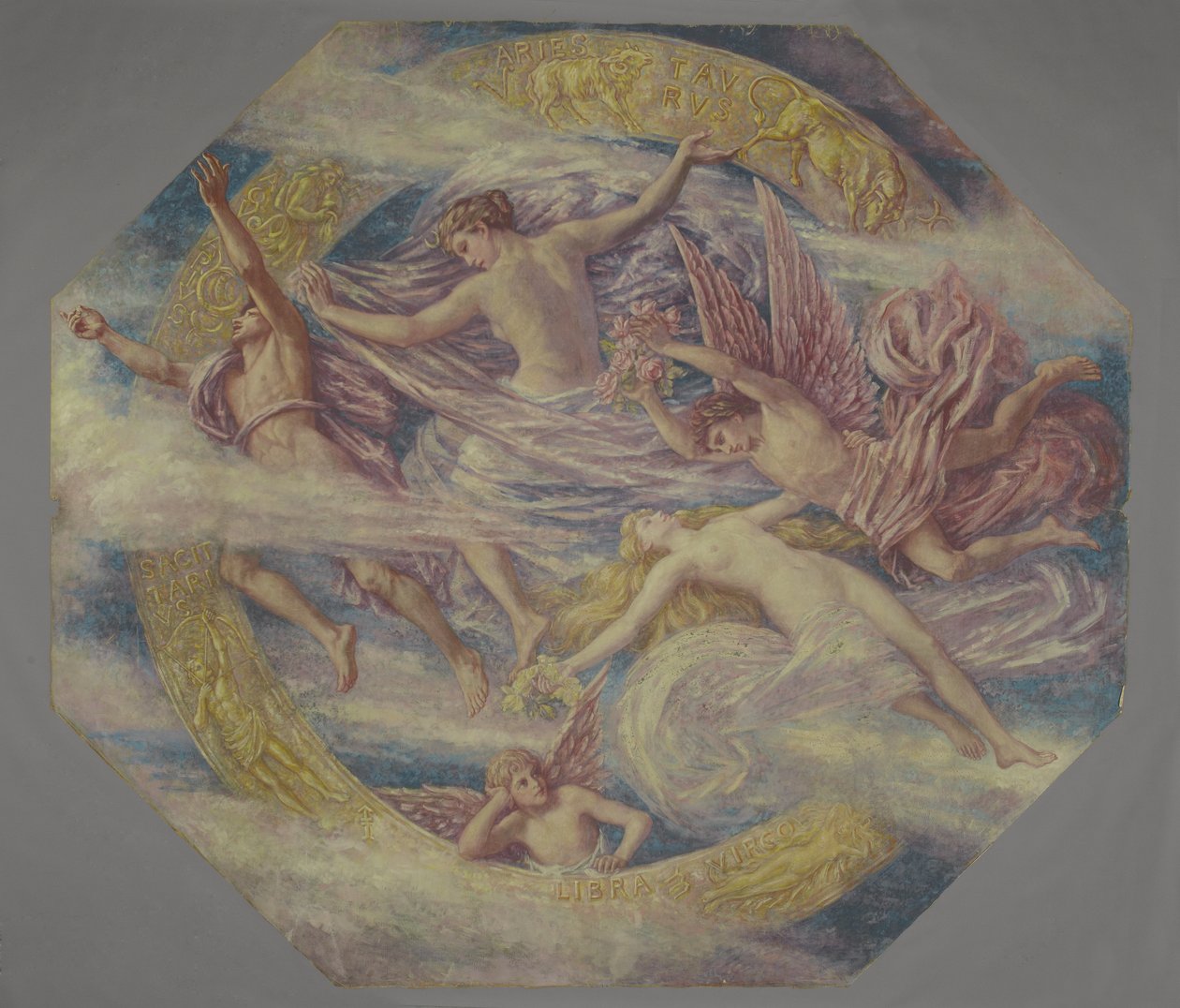 Diana e seus assistentes entre as constelações, c.1894 de Francis Augustus Lathrop