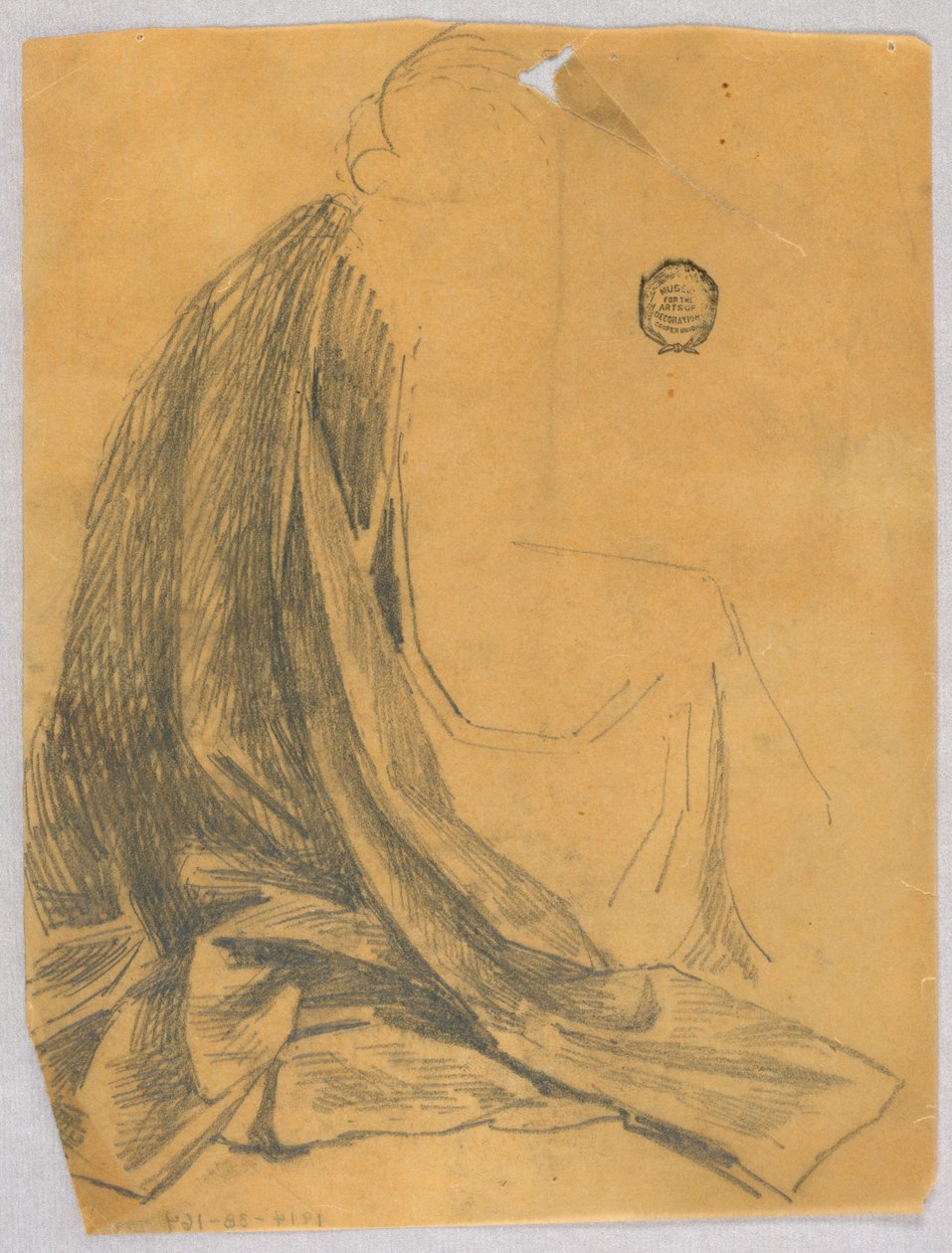 Estudo de cortinas de Francis Augustus Lathrop