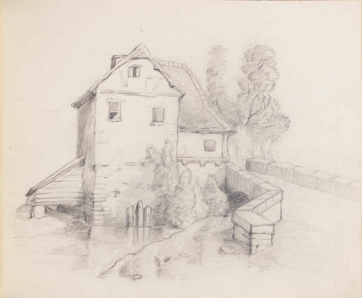Casa do moinho por um córrego de Francis Augustus Lathrop