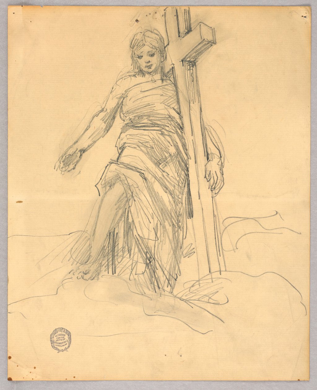 Esboço para a Figura Central na Ascensão de Francis Augustus Lathrop