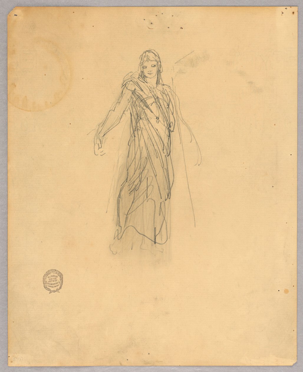 Esboço para a Figura Central na Ascensão de Francis Augustus Lathrop