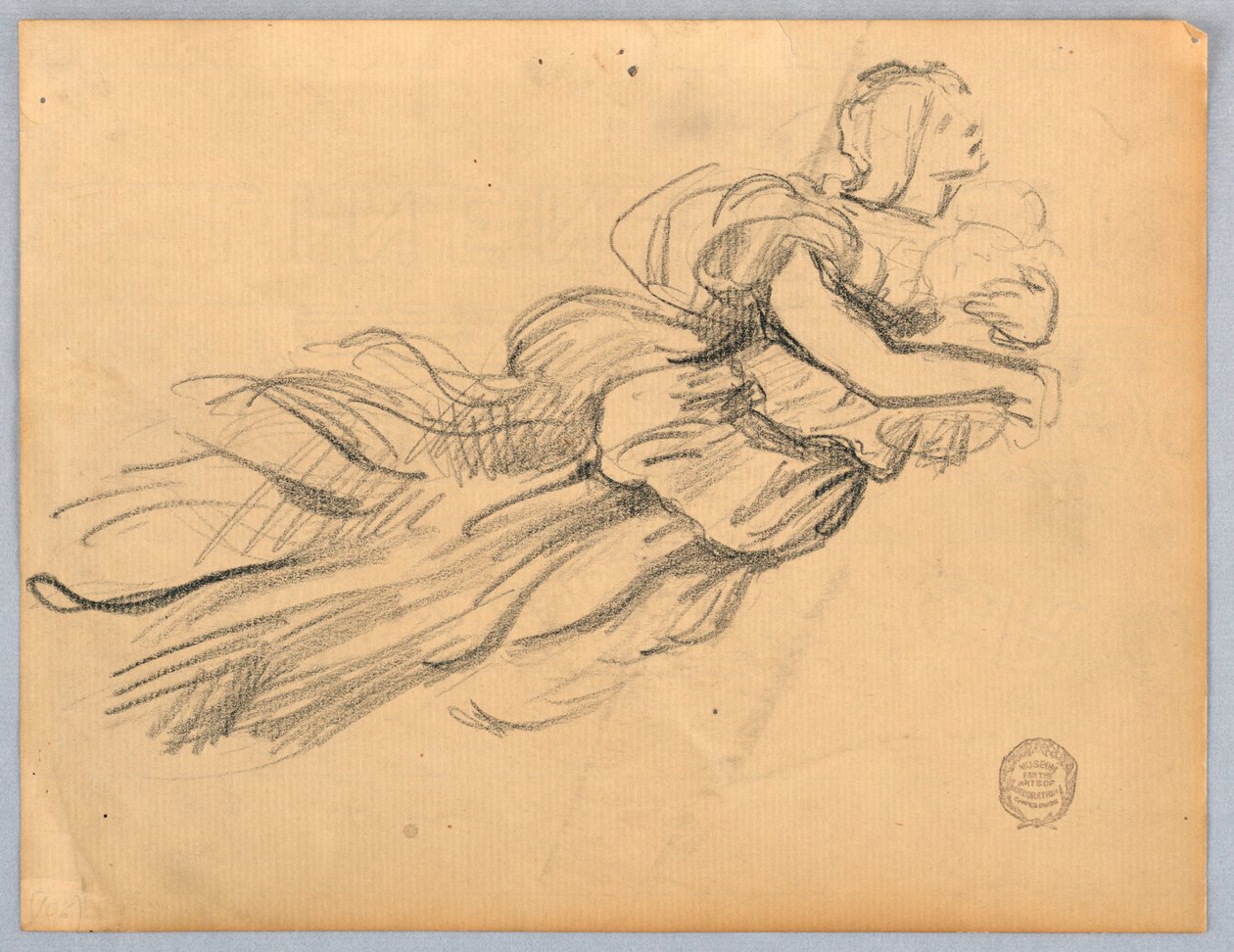 Esboço da Figura com Cortinas de Francis Augustus Lathrop