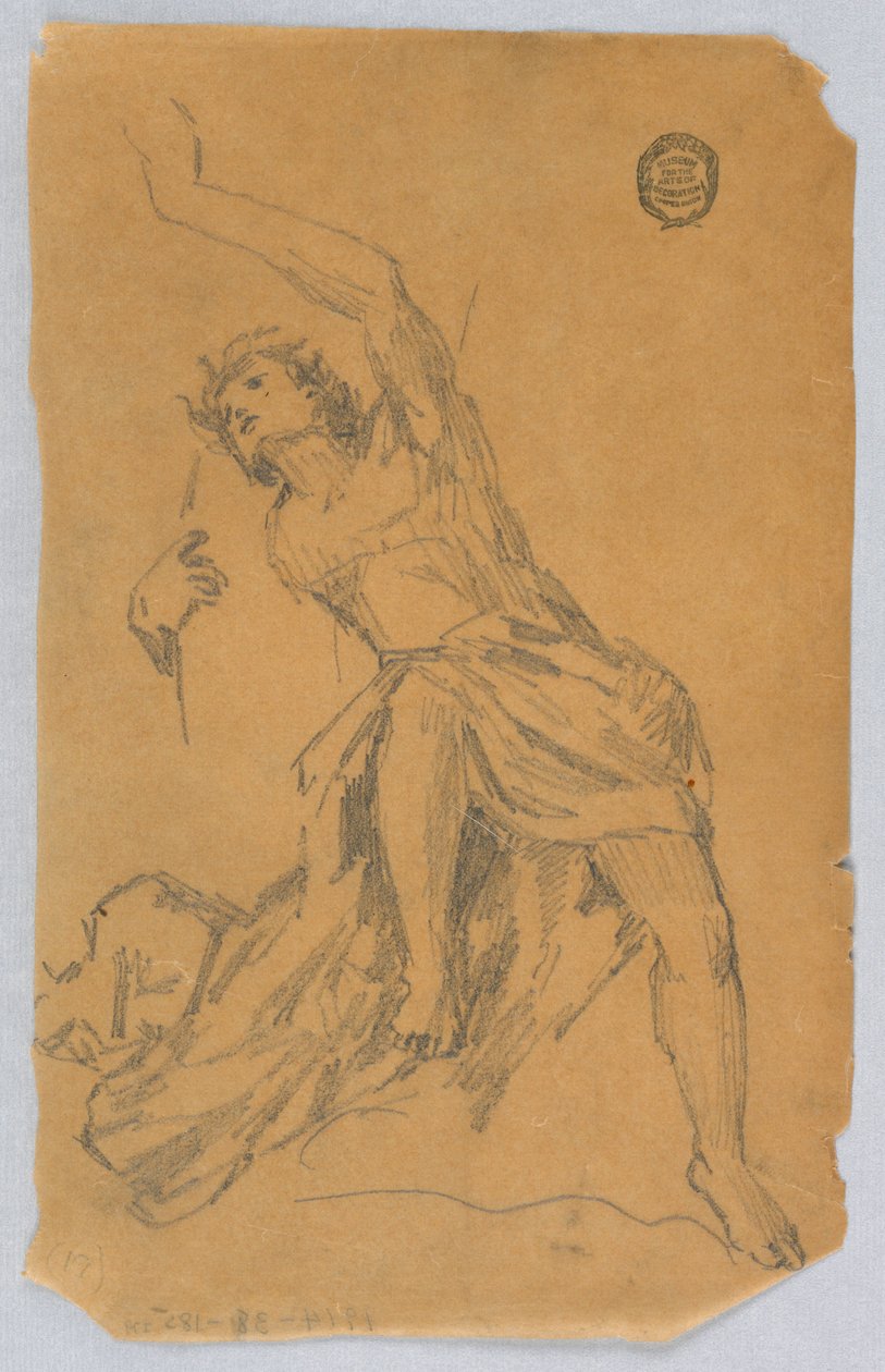 Esboço da Figura com Cortinas de Francis Augustus Lathrop