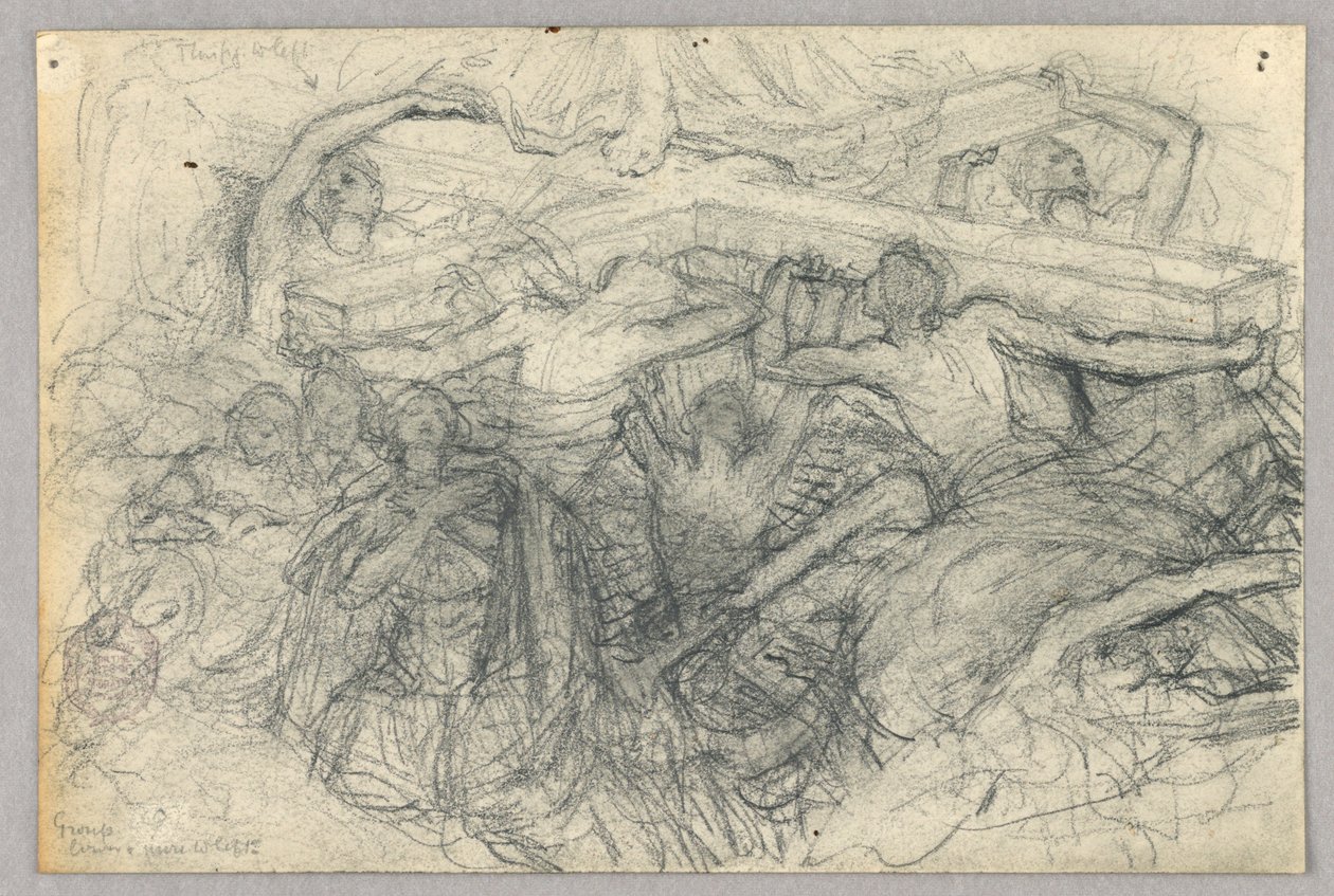 Esboço de figuras com uma cruz de Francis Augustus Lathrop