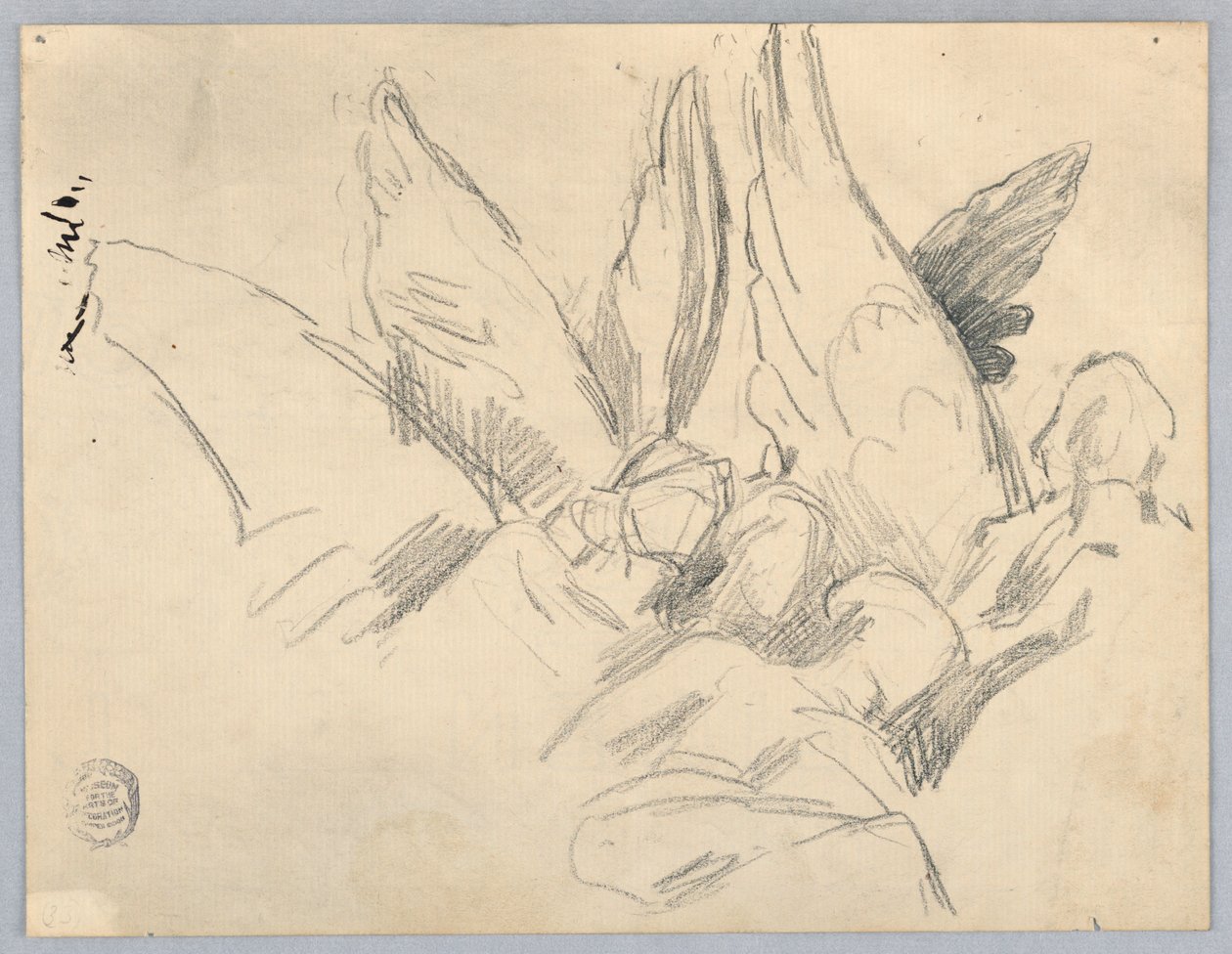 Esboço de quatro anjos de Francis Augustus Lathrop