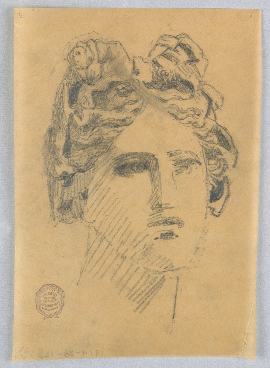 Esboço da cabeça da mulher de Francis Augustus Lathrop