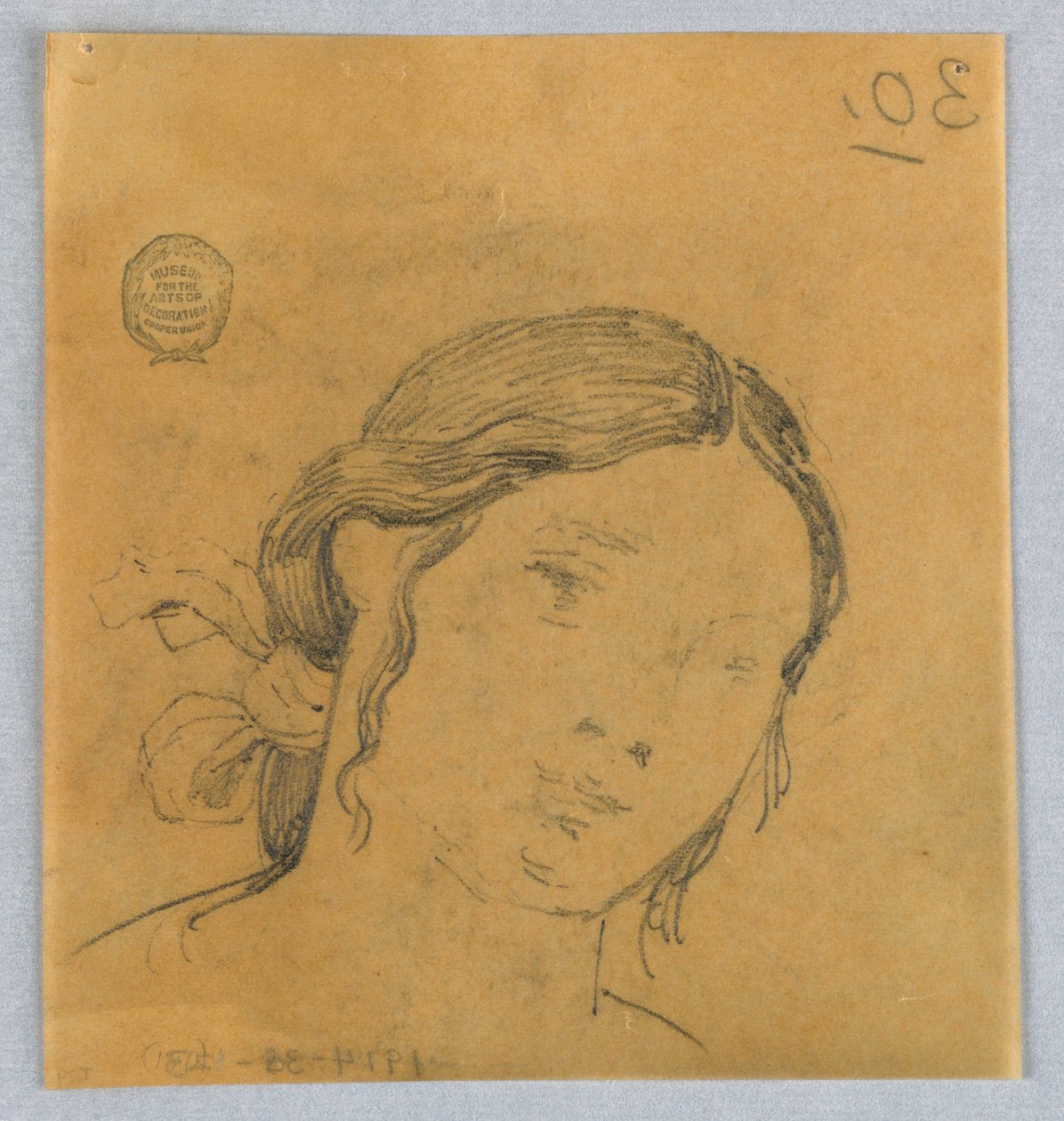 Esboço da cabeça da mulher de Francis Augustus Lathrop