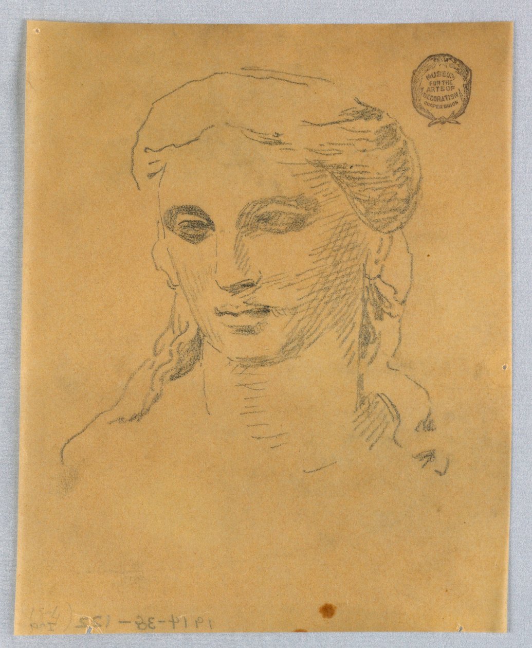 Esboço da cabeça da mulher de Francis Augustus Lathrop