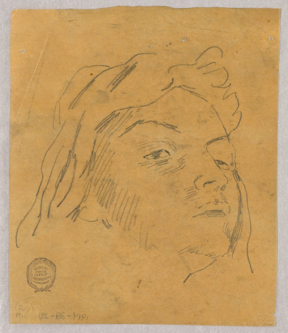 Esboço de uma cabeça de Francis Augustus Lathrop