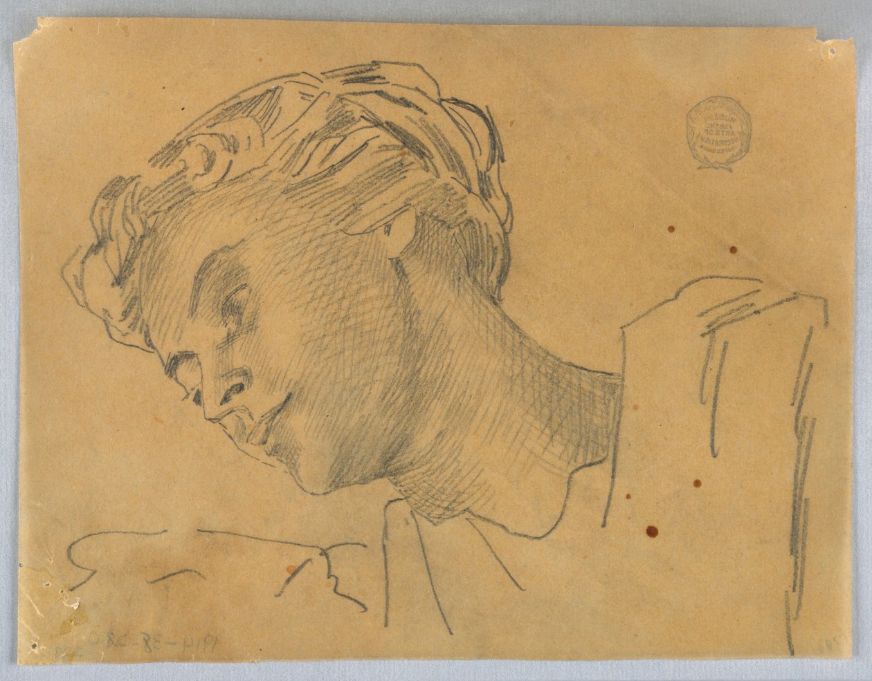 Esboço da cabeça de uma mulher de Francis Augustus Lathrop