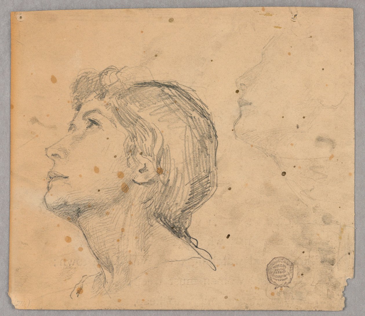 Esboço da cabeça de uma mulher de Francis Augustus Lathrop
