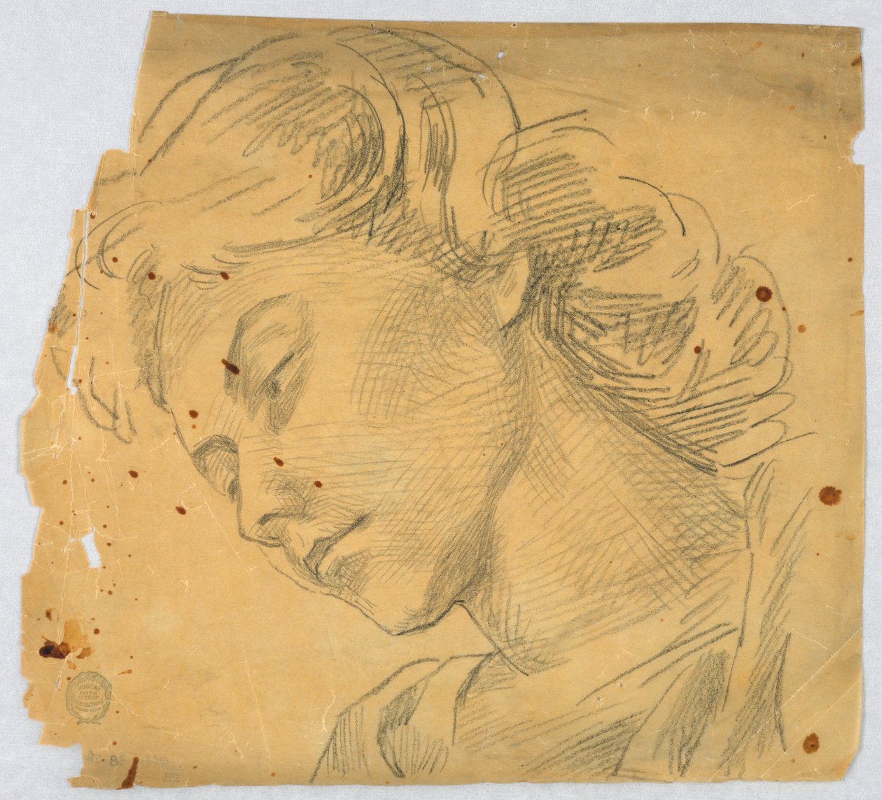Esboço da cabeça de uma mulher de Francis Augustus Lathrop