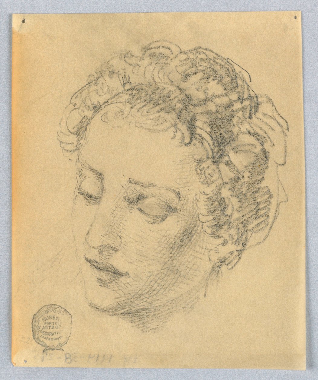Esboço da cabeça de uma mulher de Francis Augustus Lathrop