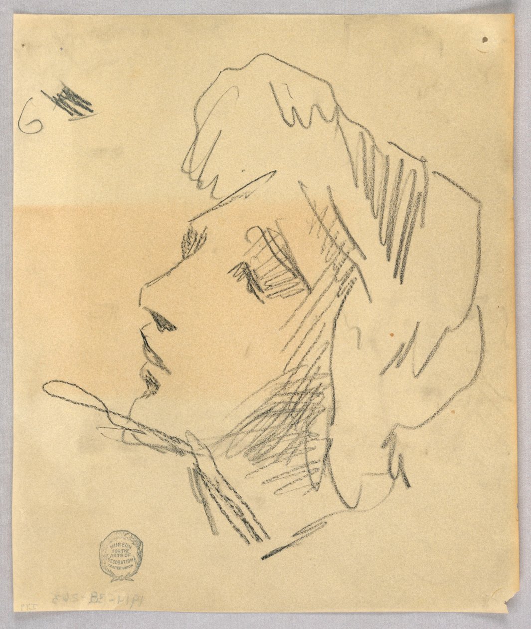 Esboço da cabeça de uma mulher de Francis Augustus Lathrop