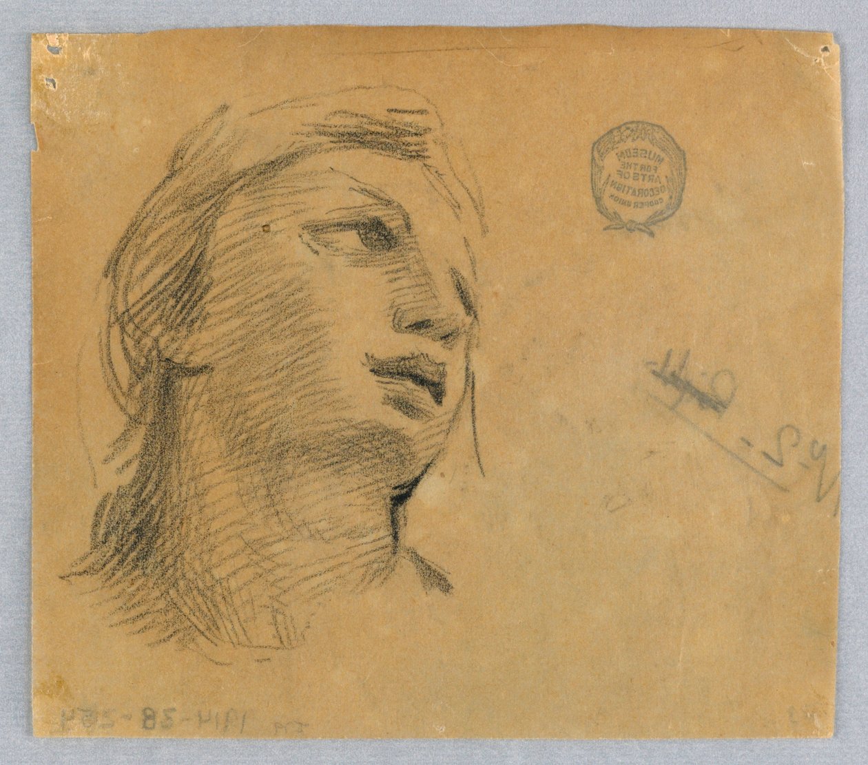 Esboço da cabeça de uma mulher de Francis Augustus Lathrop