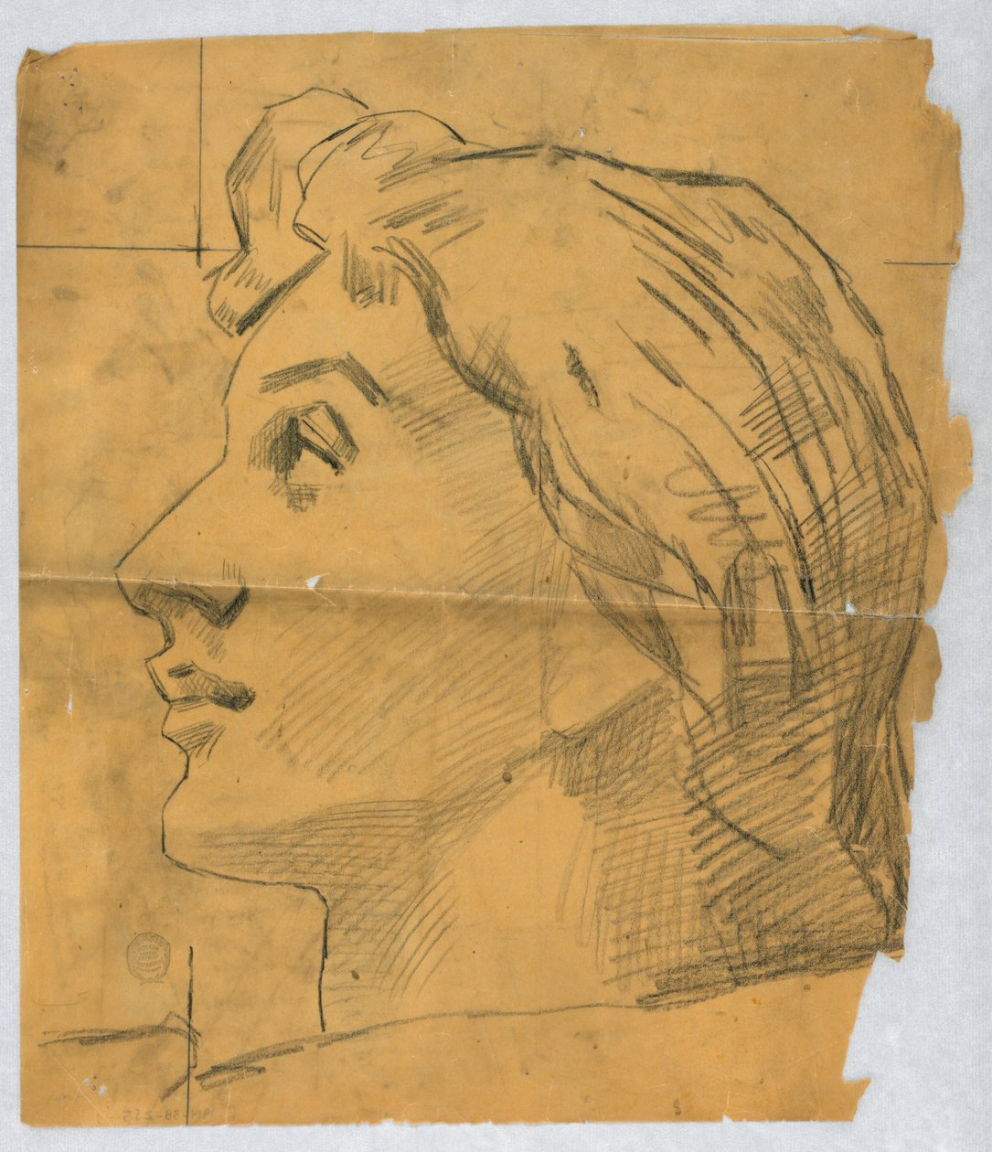 Esboço da cabeça de uma mulher de Francis Augustus Lathrop