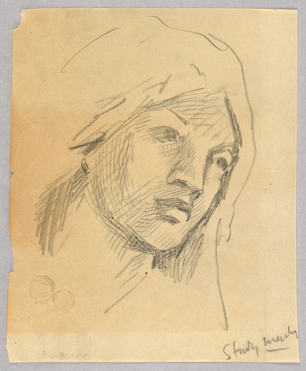 Esboço da cabeça de uma mulher de Francis Augustus Lathrop